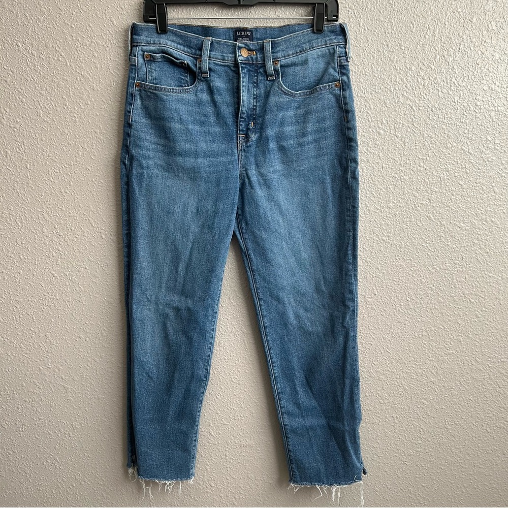 J. Crew Relaxed Boyfriend high‎ rise raw hem jeans